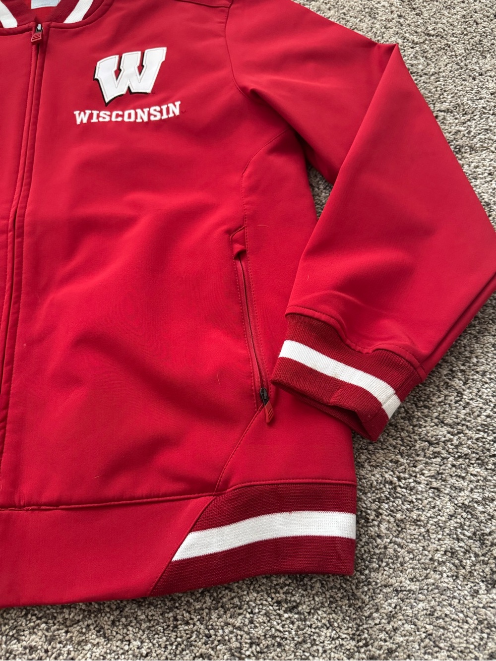 Men’s Adidas Wisconsin Varsity Jacket - Picture 5 of 11
